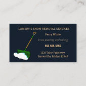 Carte De Visite Suppression modifiable de neige (Devant)