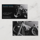 Carte de visite sur fond noir finance et dollar (Devant / Derrière)