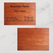Carte de visite sur la cerise souillée en bois (Devant / Derrière)