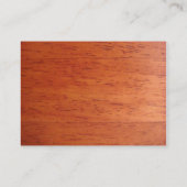 Carte de visite sur la cerise souillée en bois (Dos)