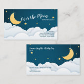 Carte De Visite Sur la Lune et les nuages (Devant / Derrière)