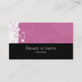 Carte De Visite Sur la Sideline, rose et fleurs blanches (Dos)