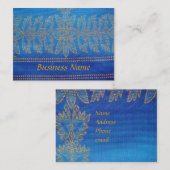 Carte de visite sur le tissu de Sari (Devant / Derrière)