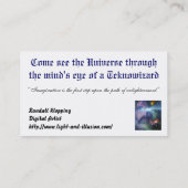 Carte De Visite Sur l'horizon de la terre - (Dos)