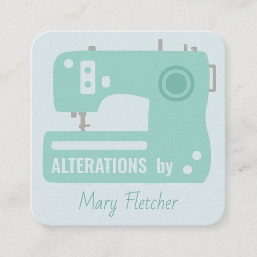 Carte de visite sur mesure de la machine à coudre (Devant)