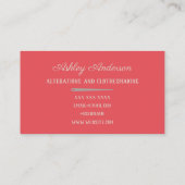 Carte de visite sur mesure de la machine à coudre (Dos)