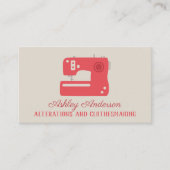 Carte de visite sur mesure de la machine à coudre (Devant)