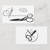 Carte de visite sur mesure et couturière (Devant / Derrière)