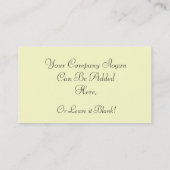 Carte de visite sur mesure, exemple1 (Dos)