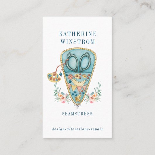 Carte de visite sur mesure Seamstress (Devant)