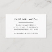 Carte De Visite Sur une diagonale | Photographie moderne (Dos)