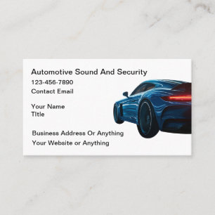 Carte De Visite Sûreté Audio pour Voiture de Luxe