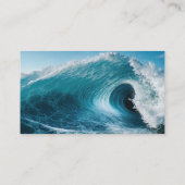 Carte De Visite Surf de surf personnalisé Tropical Beach Curl Wave (Dos)