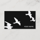 Carte De Visite surf des neiges avec des oiseaux (Dos)