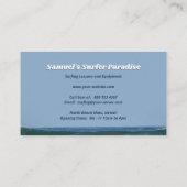 Carte De Visite Surf en place (Dos)