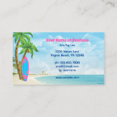 Carte De Visite Surf et Plage Tropical Surf (Dos)