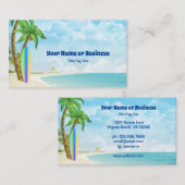 Carte De Visite Surf et Plage Tropical Surf (Devant / Derrière)