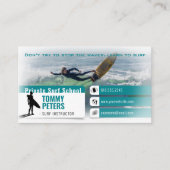 Carte De Visite Surf Instructeur | Surfboard Active Sports (Devant)