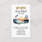 Carte De Visite Surf School Beach - moniteurs de sports nautiques (Devant)
