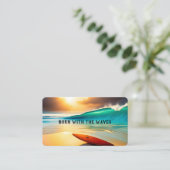 Carte De Visite Surf Sur Ocean Beach (Debout devant)