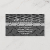 Carte De Visite Surface abstraite de plaque en diamant inoxydable (Dos)