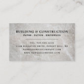Carte De Visite Surface Béton, Constructeurs, Constructeurs (Dos)