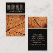 Carte De Visite Surface de la texture de la menuiserie (Devant / Derrière)