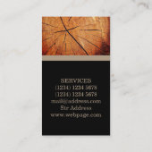 Carte De Visite Surface de la texture de la menuiserie (Dos)