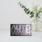 Carte De Visite Surface de la voiture humide métallique  (Debout devant)