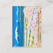 Carte De Visite Surface de rivière des fleurs de cerisier Yamagata (Dos)