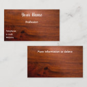 Carte De Visite Surface en bois d'acajou (Devant / Derrière)