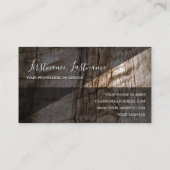 Carte De Visite Surface en bois d'arbre gris monogramme triangle g (Dos)