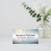 Carte De Visite Surface holographique et gouttes d'eau (Debout devant)