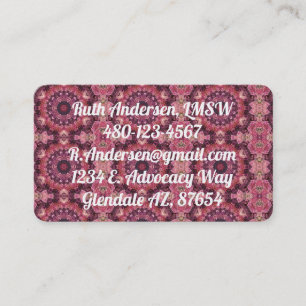 Carte De Visite Surface inclinée rose