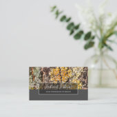 Carte De Visite Surface rustique de l'écorce d'arbre rectangle gri (Debout devant)
