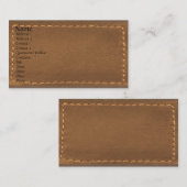 Carte De Visite Surface simili cuir Brown de concepteur (Devant / Derrière)