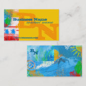 Carte de visite surfant de couleur multi (Devant / Derrière)
