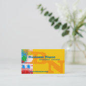 Carte de visite surfant de couleur multi (Debout devant)