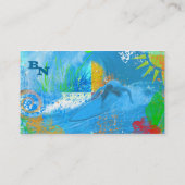 Carte de visite surfant de couleur multi (Dos)