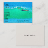 Carte de visite surfant de pélican (Devant / Derrière)
