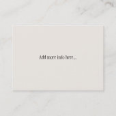 Carte de visite surfant de pélican (Dos)