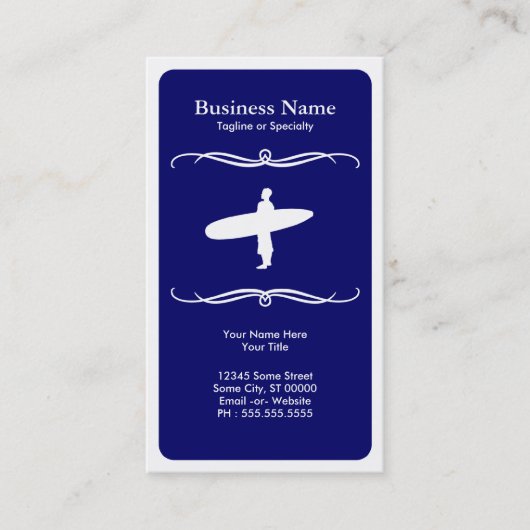 Carte De Visite surfer de mod (Devant)