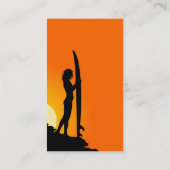 Carte de visite Surfer Girl (Dos)