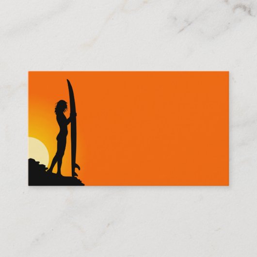 Carte de visite Surfer Girl (Devant)