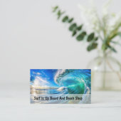 Carte De Visite Surfing Beach Gear Business Cards (Debout devant)