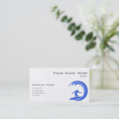 Carte De Visite Surfing de Royal Blue et White (Debout devant)