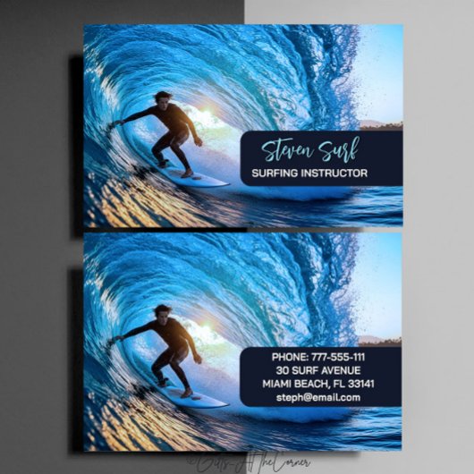 Carte De Visite Surfing Instructor 