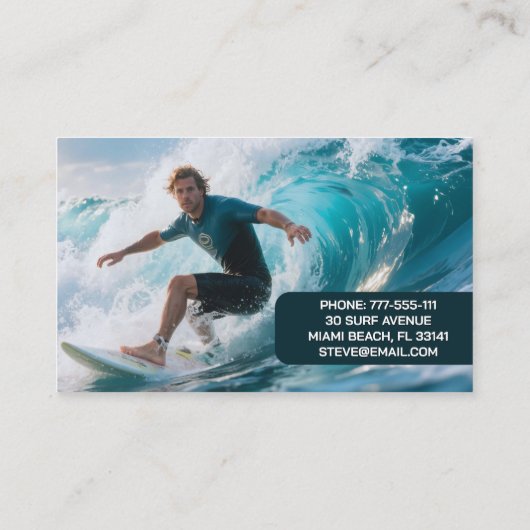 Carte De Visite Surfing Instructor (Dos)