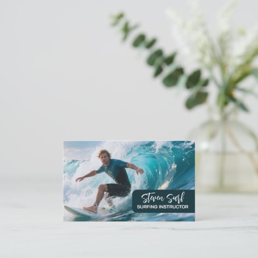 Carte De Visite Surfing Instructor (Debout devant)