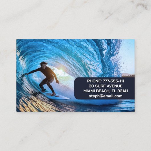 Carte De Visite Surfing Instructor (Dos)